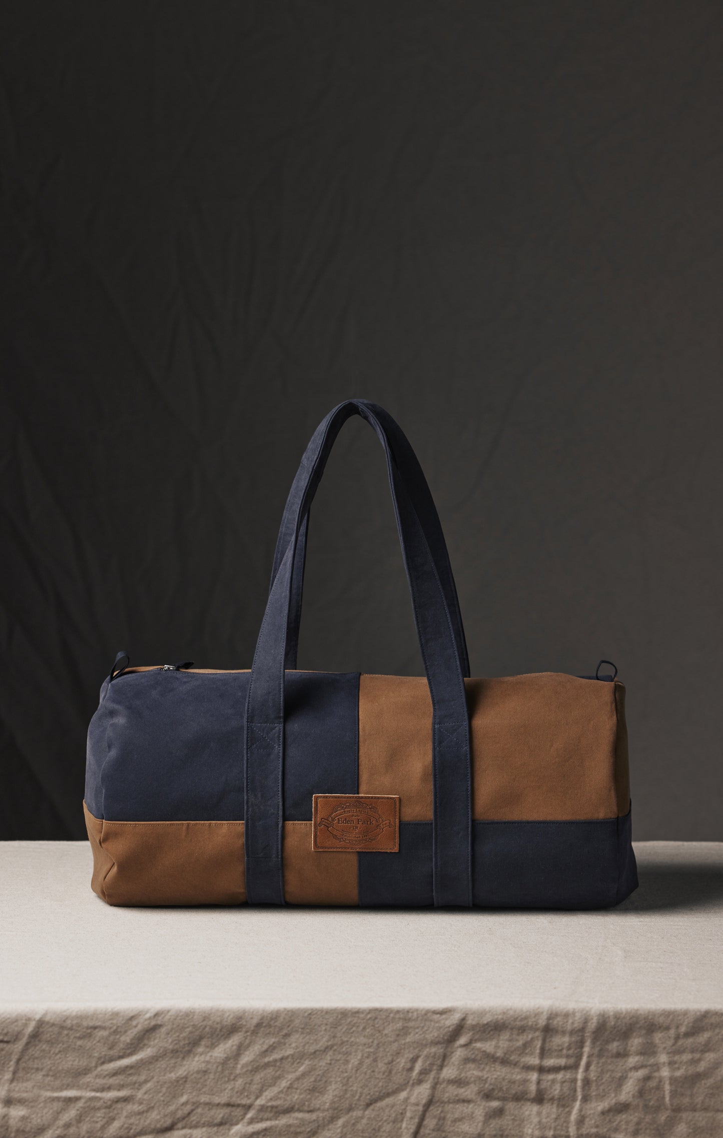 Duffle bag en coton bicolore upcyclé Pap'Atelier