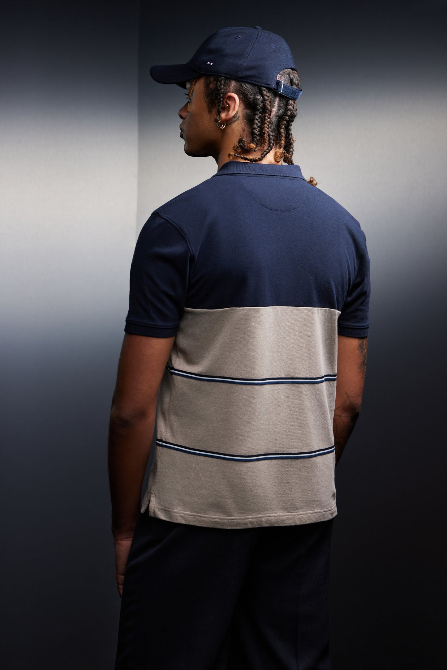 Two-tone cotton jersey cut and sewn upcycled Pap'Atelier