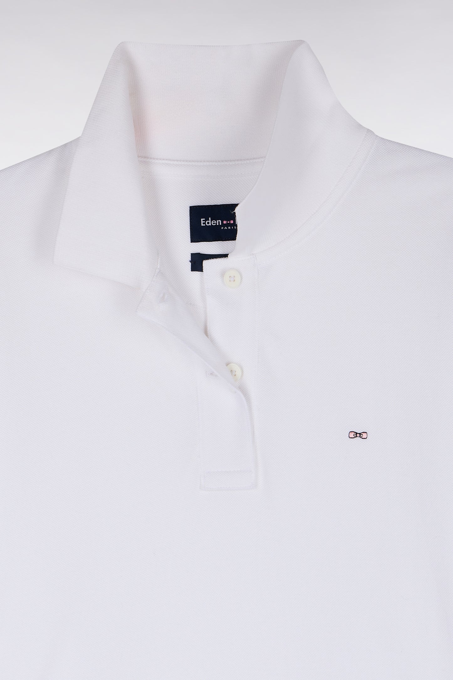 Polo manches courtes en coton blanc coupe oversized