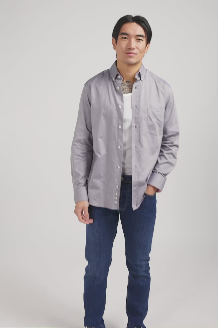 Light grey cotton shirt