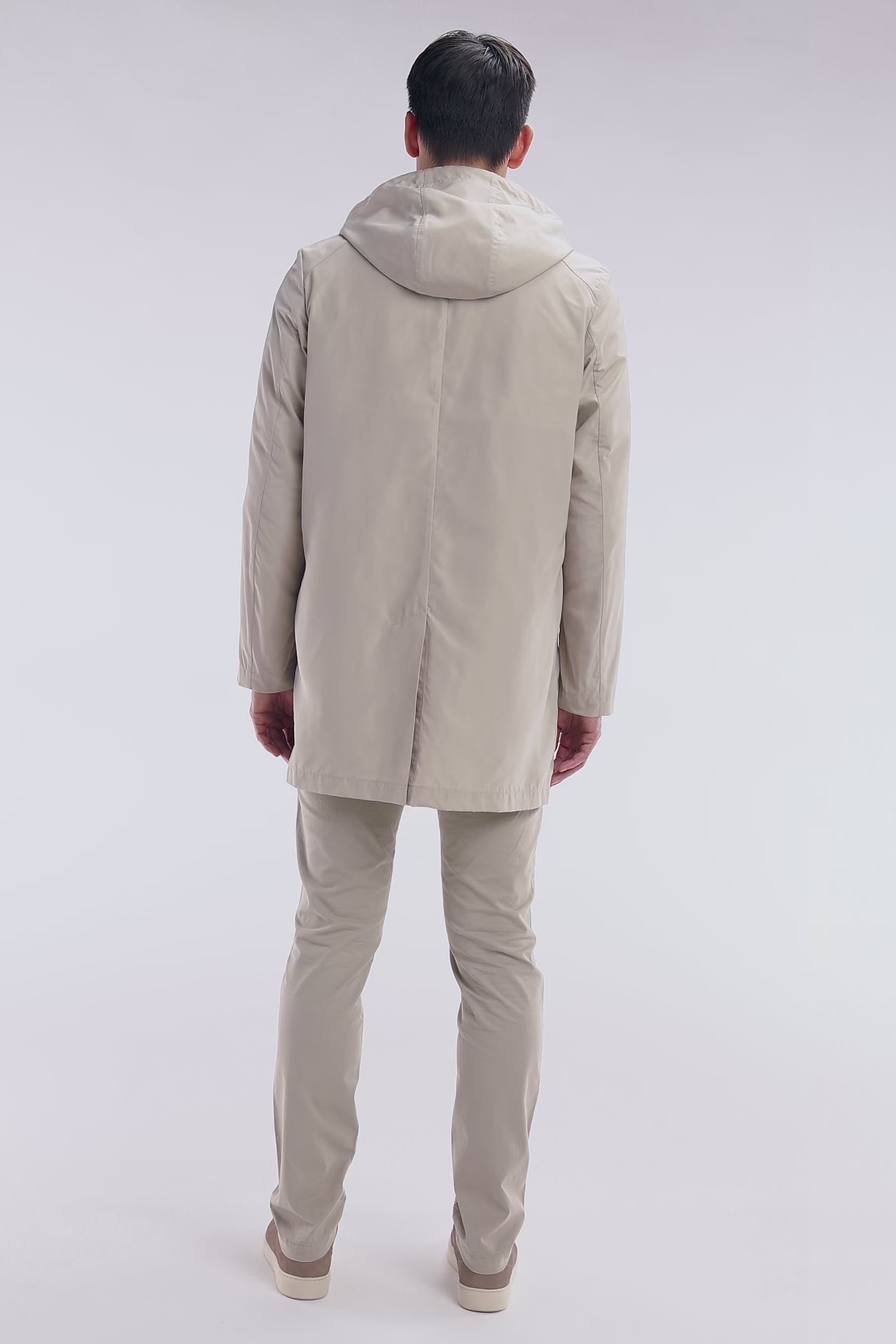 Parka à capuche intégrée beige