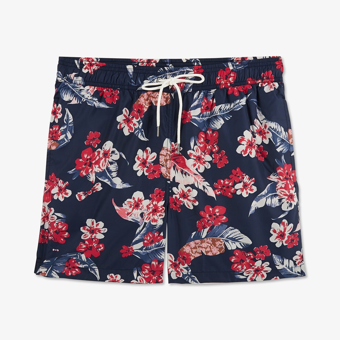 Swim shorts with exclusive Hawaiian print