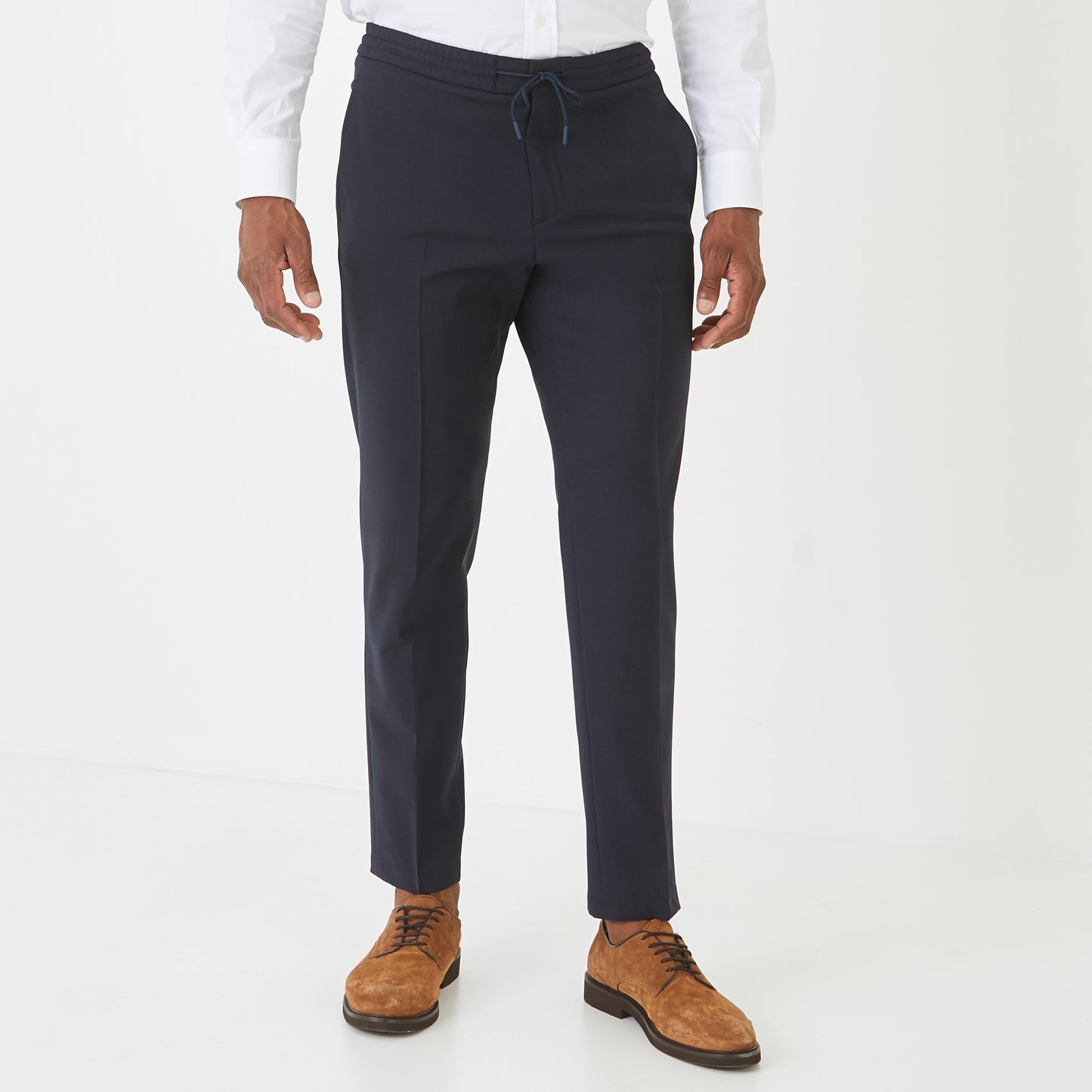 Dark blue suit trousers