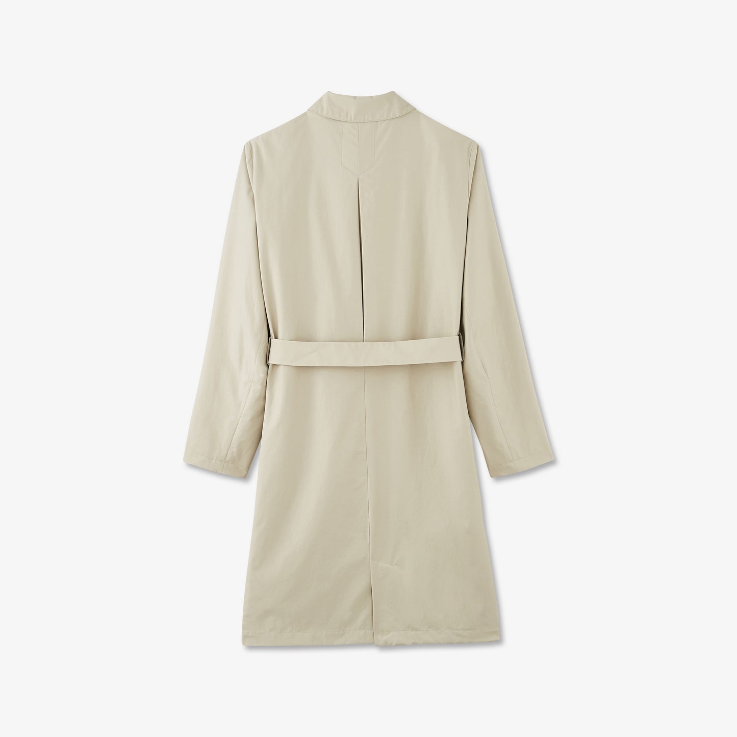 Beige raincoat with belt