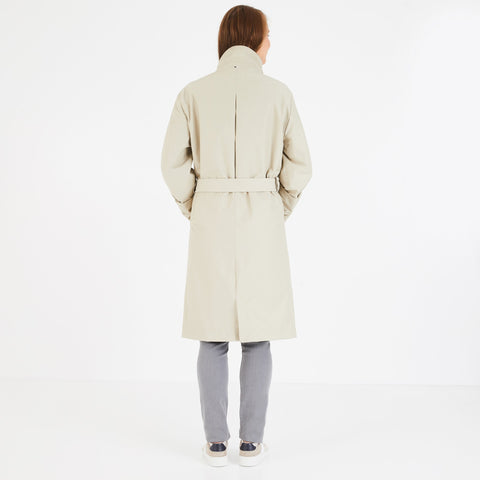 Beige raincoat with belt - Image 3
