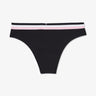 High-cut dark blue panties with contrasting band