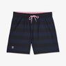 Navy blue striped swim shorts