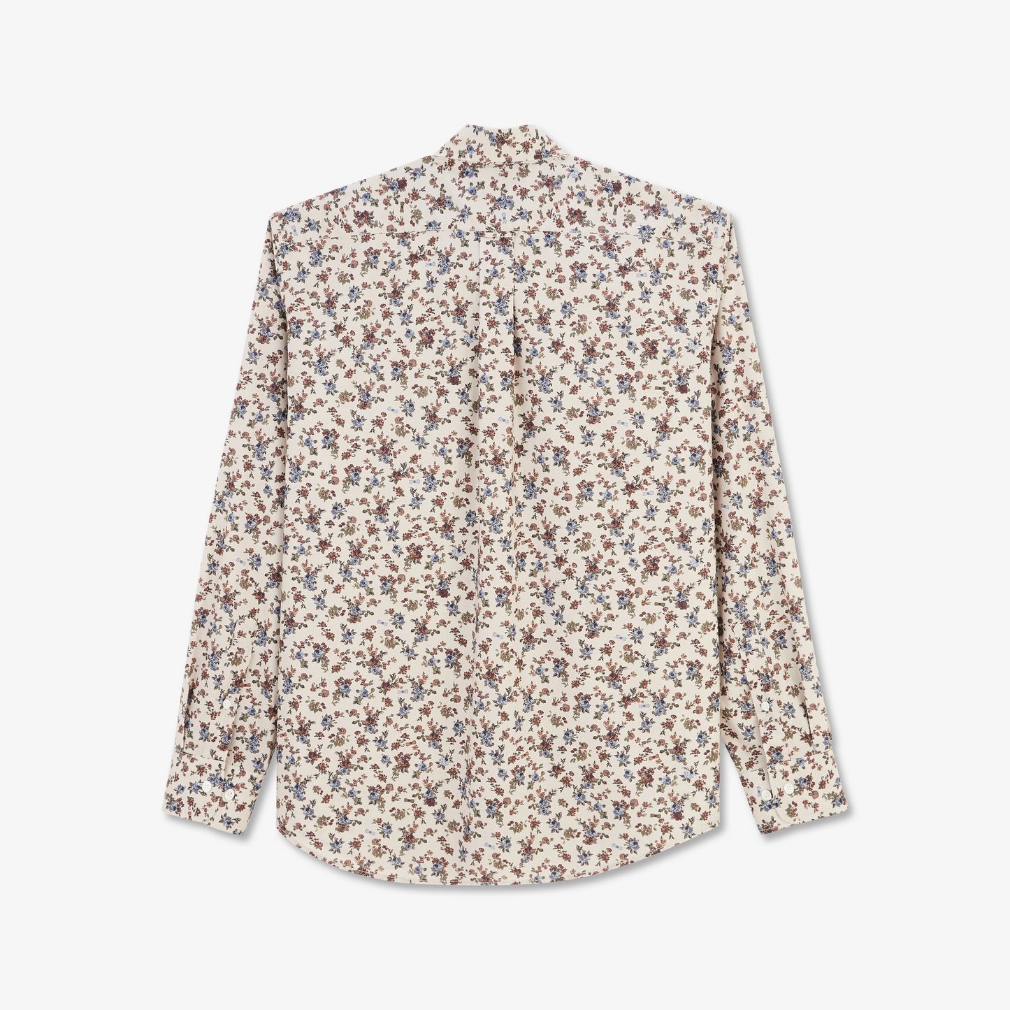 Beige Pima cotton shirt with exclusive print