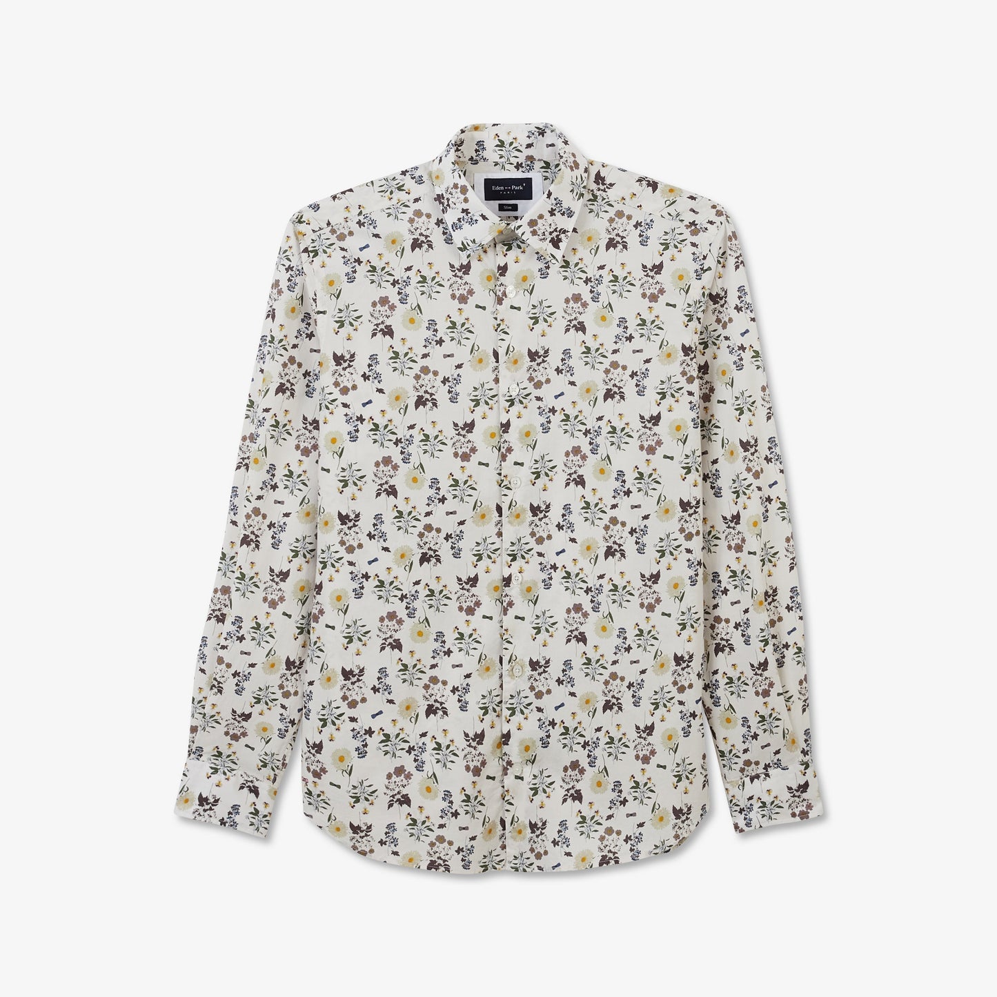 Slim fit shirt with a floral print