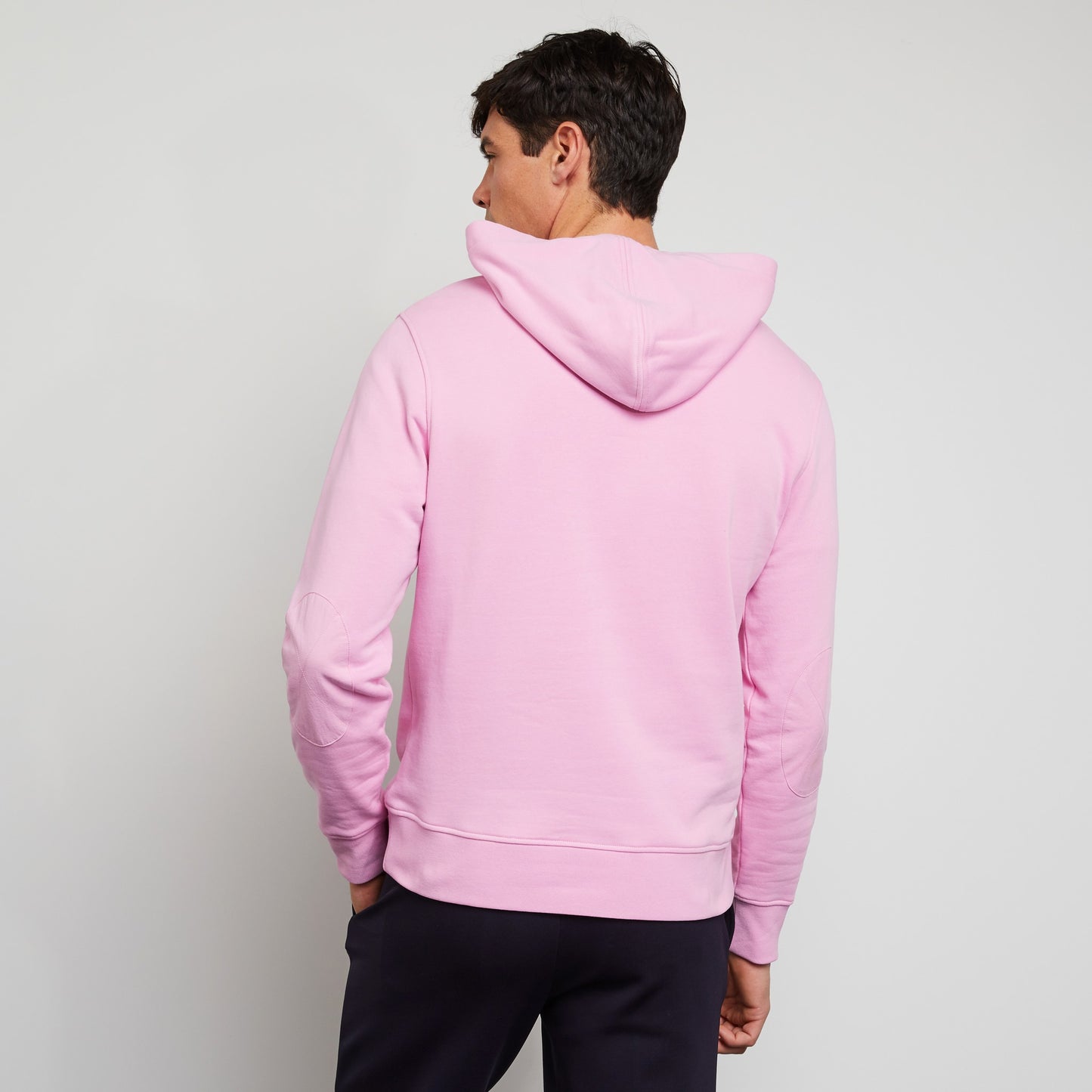 Plain pink sweatshirt with hood