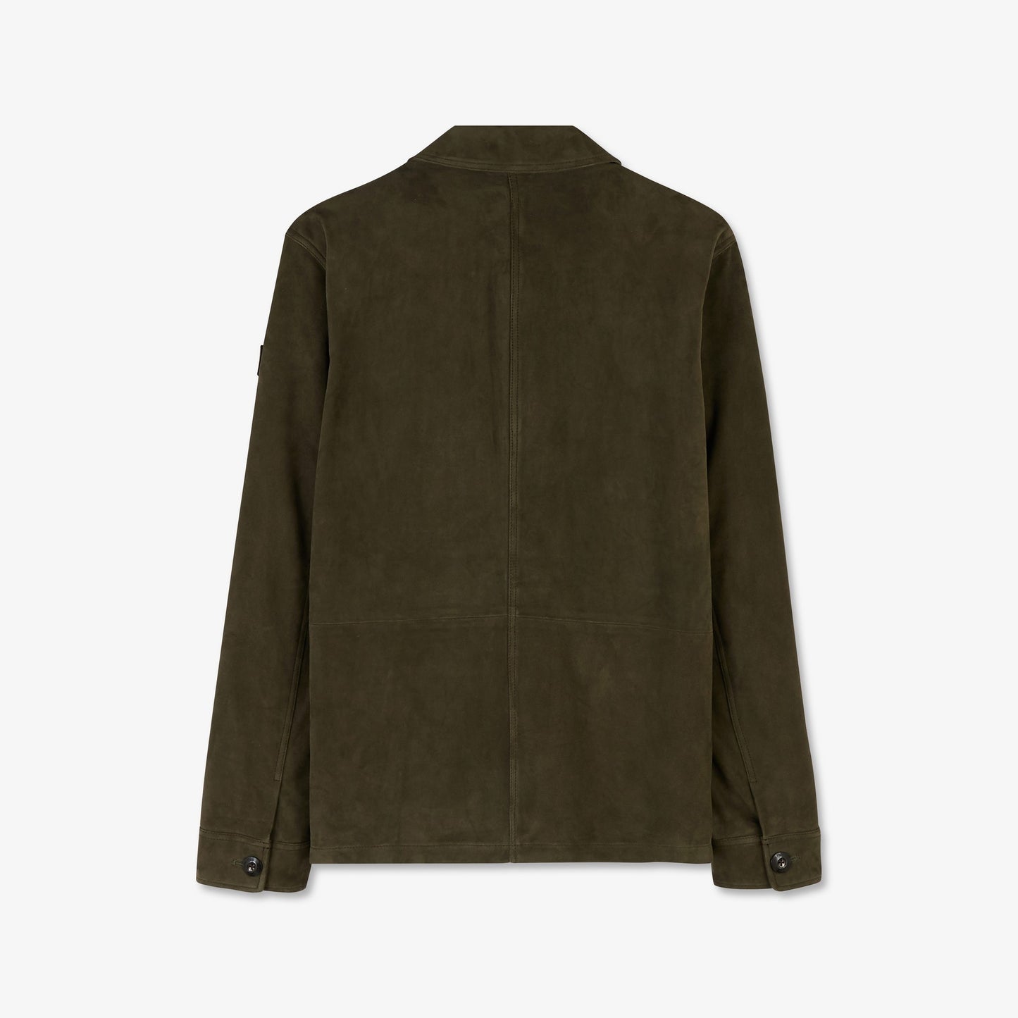 Khaki suedine overshirt