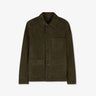 Khaki suedine overshirt