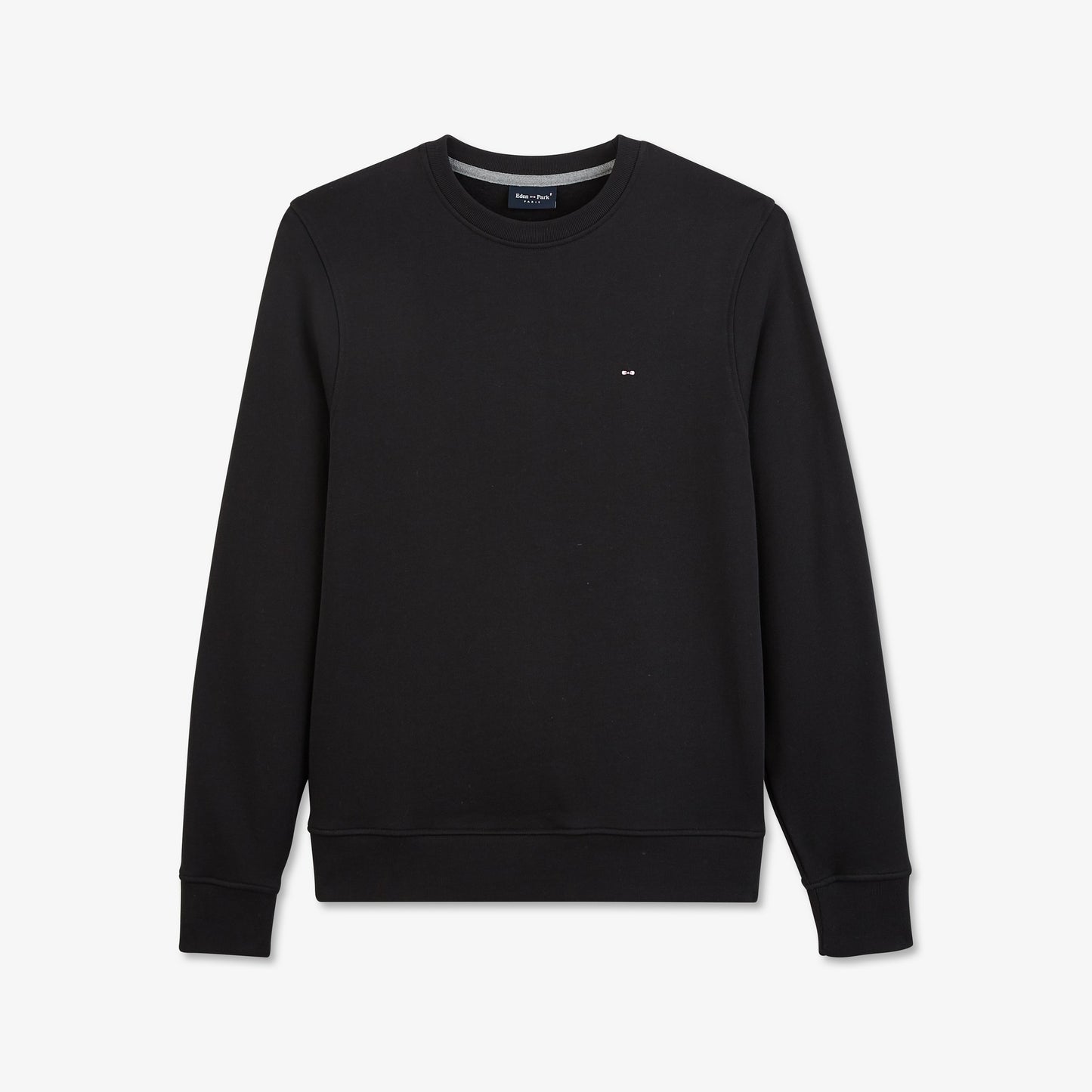 Plain black crew neck sweatshirt