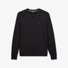 Plain black crew neck sweatshirt